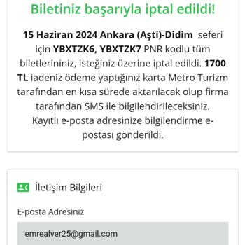 Metro Turizm Ve Enuygun Sorumsuzluğu!