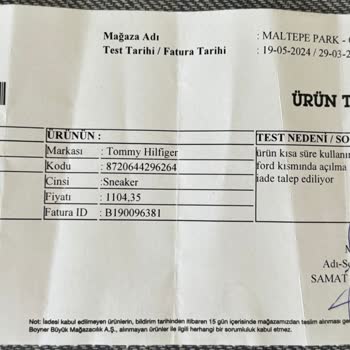 Boyner'in Sattığı Tommy Markalı Kalitesiz Ayakkabısı