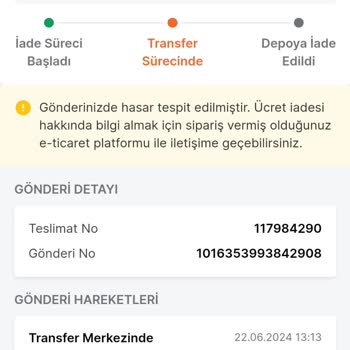 Dolap Kargoda Hasar Gördüğü İçin İptal Edilen Ürüne Ücret Kesiyor.