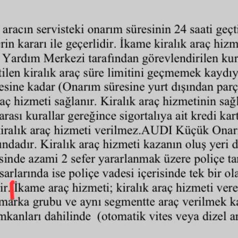 Sompo İkame Araç Problemi (Sözleşmeye Aykırı Hareket)