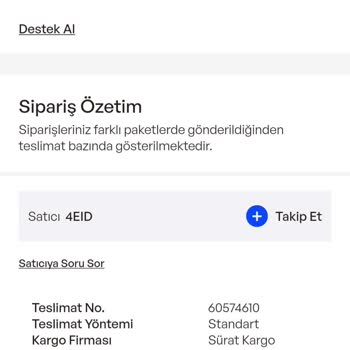 İdefix Ürünüm Kargoya Verilmedi