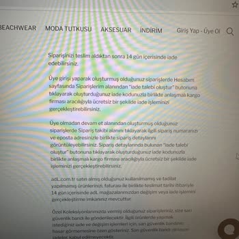 Adil Işık Group Adil Işığın Kendi Kafasına Göre İade Yasası Koyması