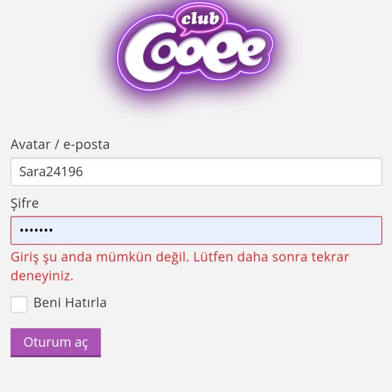 Club Cooee Haksız Yere Banlandı Hesabım