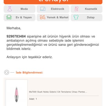 Trendyol Possible Inface Ms7000 Cihaz Şikayeti