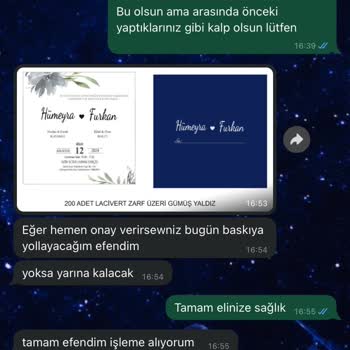 Moda Davetiye Hatalı Davetiye Bastırıp Ekstra Ücret Talebi