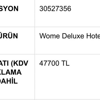 Wome Deluxe Hotel 5 Yıldızlı Diye Pazarlanıp Parasını Hak Etmeyen Bir Otel