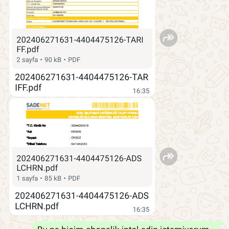 Sadenet Geçiş İslemim Hemen İptal Edilsin