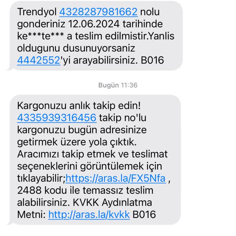 Aras Kargo'nun Kargolarımı Başkasına Teslim Etmesi