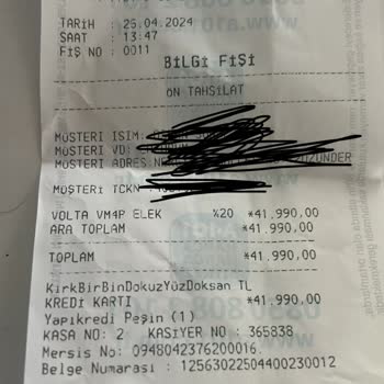 A101'den Alınan Ürün Teslim Edilmedi!