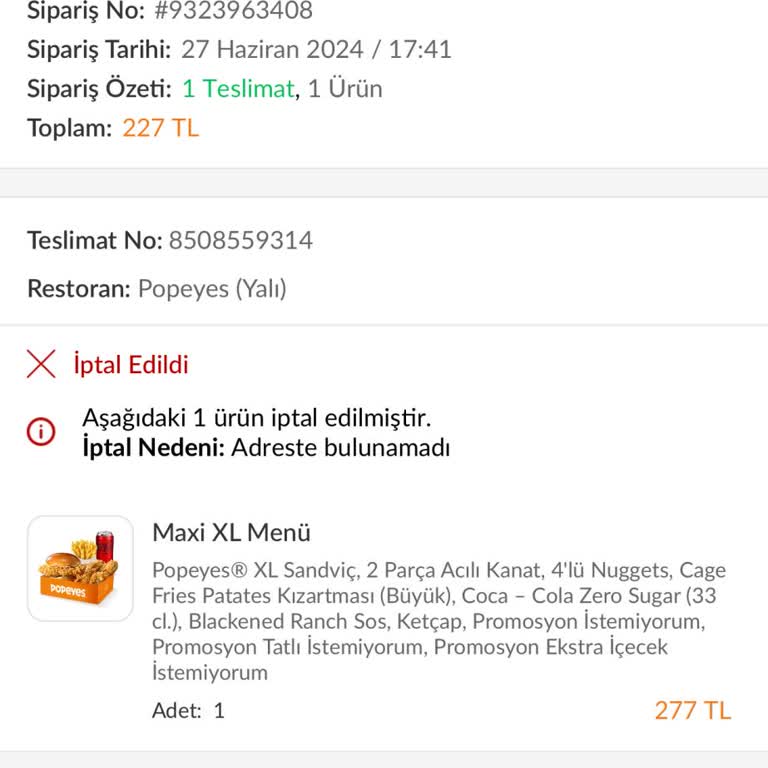 Trendyolgo 8508559314 Kodlu Siparişimi Getiren Kuryeden Şikayetçiyim