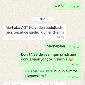 AGT Kurye (aynigunteslim.com) AGT Malı Mühür Teslimatını Yapmadı