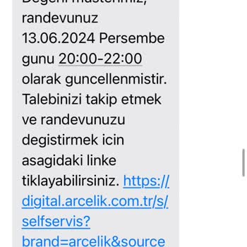 Arçelik'ten Servis Hizmeti Almıyoruz.