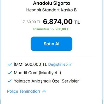 Sigortam.net Önce Ucuz Teklif Ama Resmi Teklifi İndirince Yüksek Fiyat