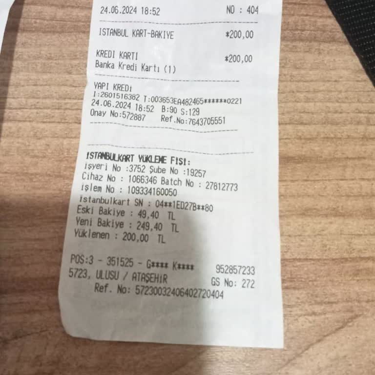 BİM Yüklenmeyen Bakiye İ̇nönü Mah