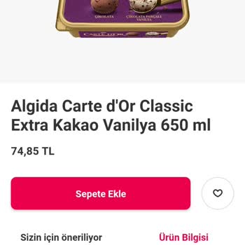 Yemek Sepeti Market Dondurma
