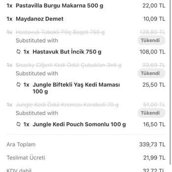 Yemeksepeti Market Yanlış Ürün Gönderimi Ve İade Edilmemesi