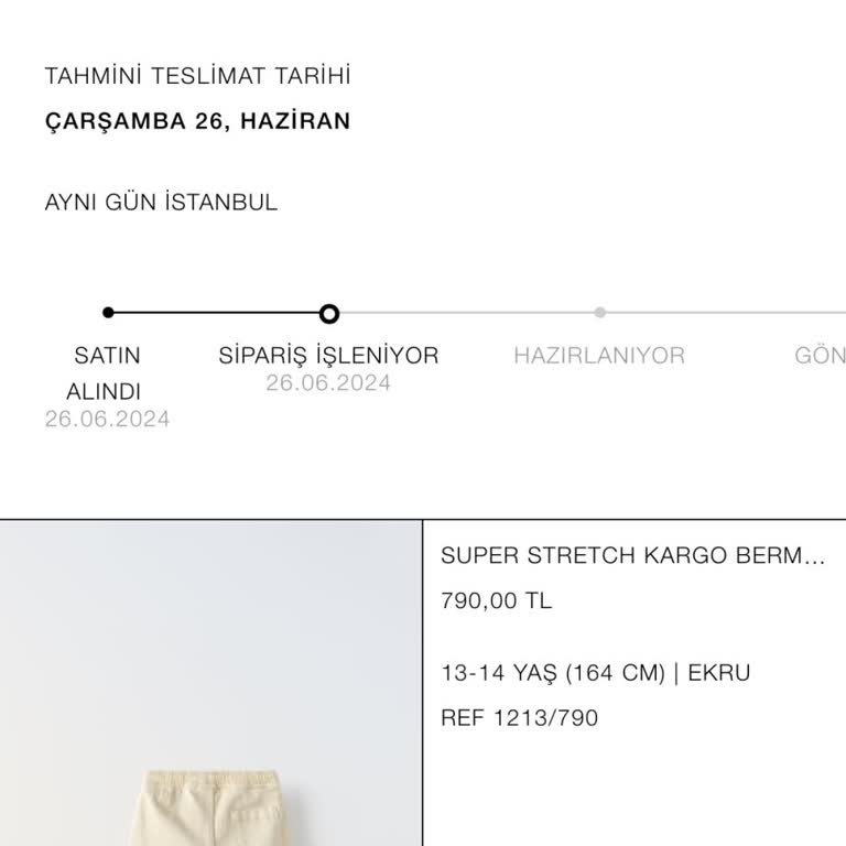 Akbatı AVM Zara Mağazası Ürünümü Göndermiyor