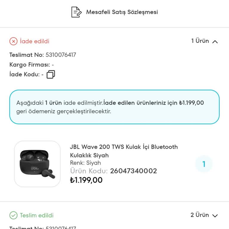 A101 JBL Kulaklık Hakkında Şikayet