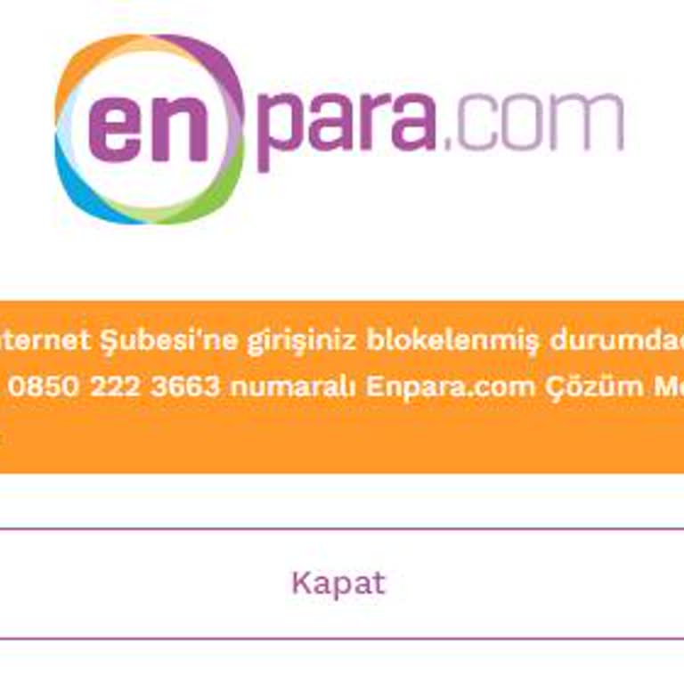 Enpara Hesabınız Bloke Edildi Sorunu