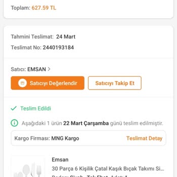 Emsan Mutfak Paslı Çatal Bıçak Takımı!