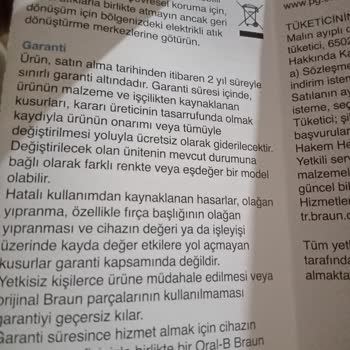 Oral B Şarjlı Dis Fırcası Şarjdan Sonra Yine Hemen Kapanıyor