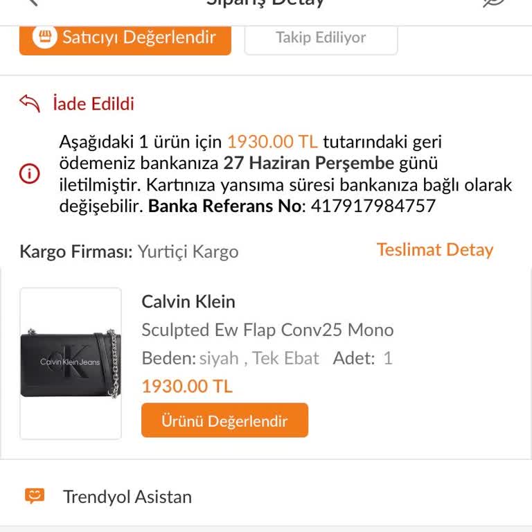 Trendyol Müşteri Sözleşmesi Ve Tüketici Haklarını Uygulamıyor.