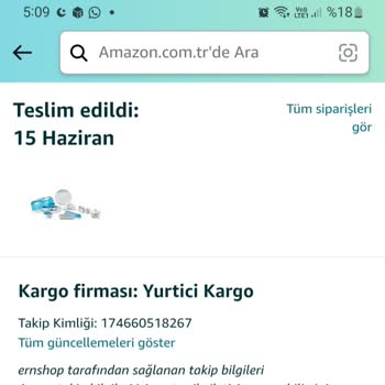 Ernshop Ürünümü Göndermedi. Eksik Göndermelerini Kabul Etmediğim İçin.