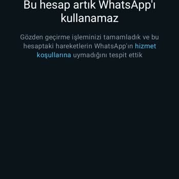 WhatsApp Hesap Kapama