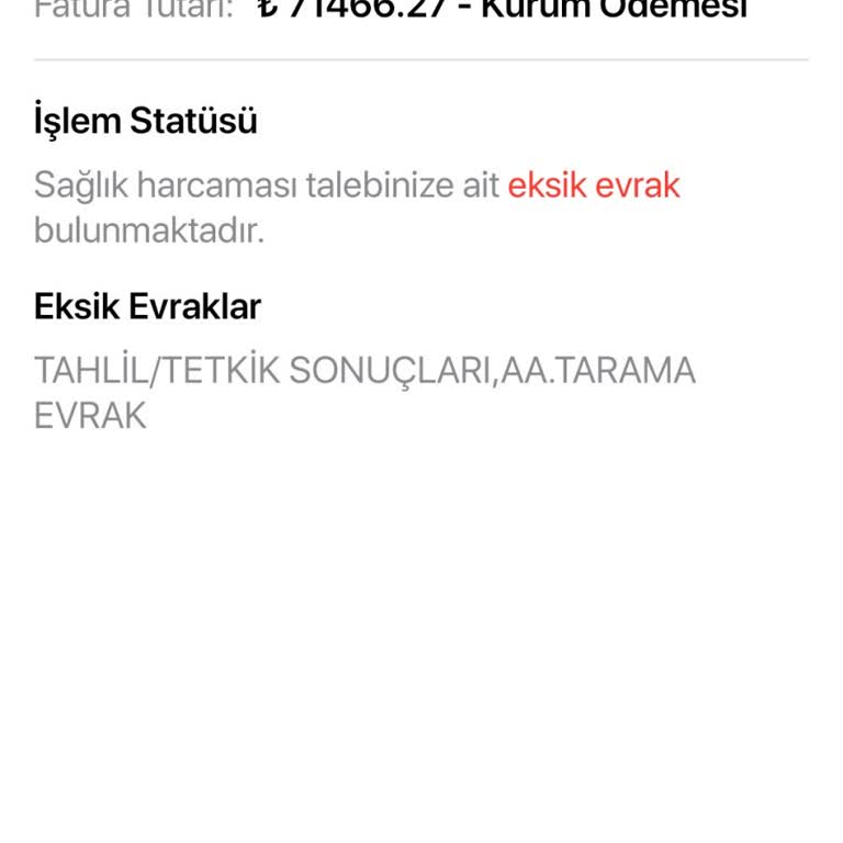Türkiye Sigorta Sadece Muayene Olabilirsiniz! Ek Hiçbir Talep Karşılanmamakta