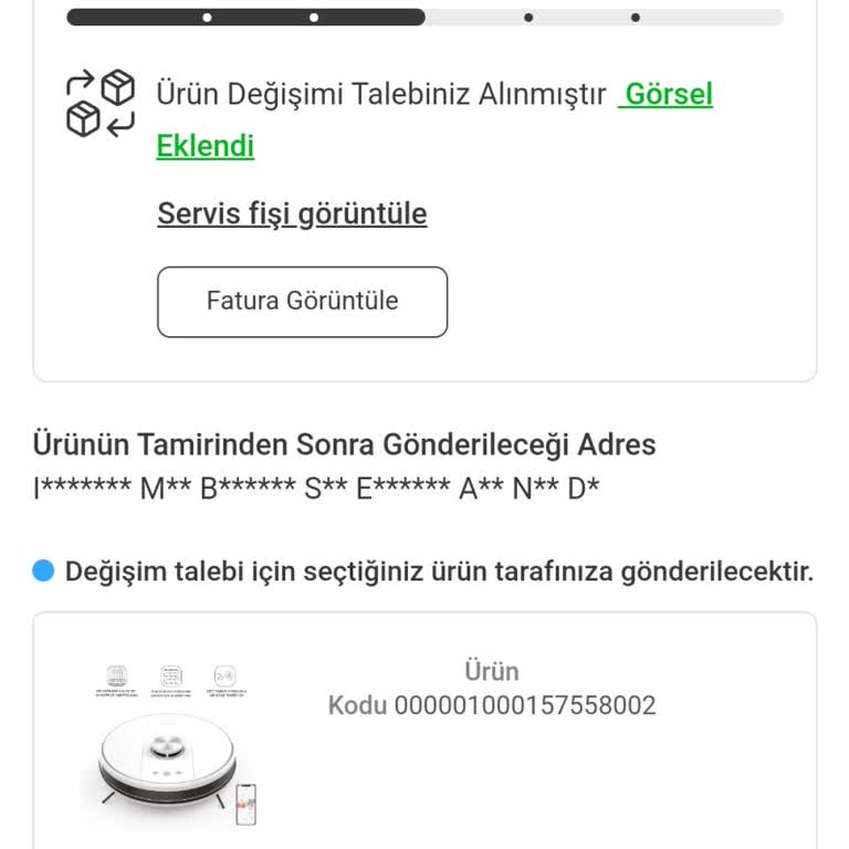 Homend Markası Ürün Değişimi Yaptığı Halde Ürünümüzü Göndermemesi