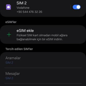 Samsung S24 Sim2 Bağlantı Sorunu