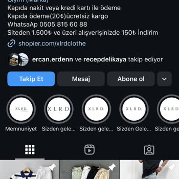 Clothe Xlrd Xlrd Clothe İsimli Instagram Satıcısı