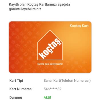 Koçtaş 150 TL Puan Tarafıma Aktarılmadı