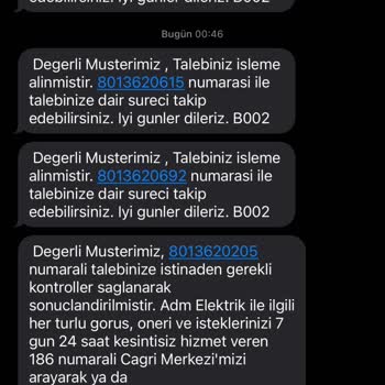ADM Elektrik Dağıtım Elektrik Kesintisi Ve Çözülmemesi