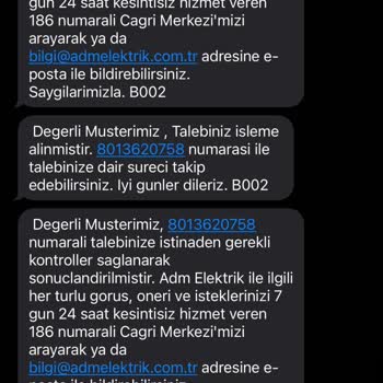 ADM Elektrik Dağıtım Elektrik Kesintisi Ve Çözülmemesi