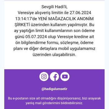 Hadi-Tombank Veresiye Kredi Kullanımı Şikayeti