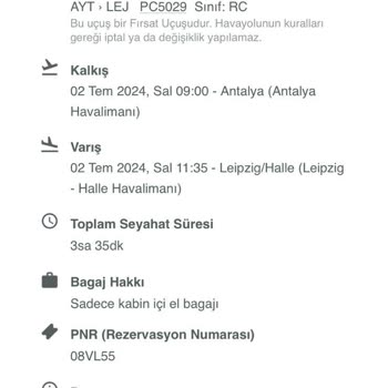 Enuygun.com En Uygundan Aldığım Uçak Bileti Pegasus Tarafından Kabul Edilmiyor