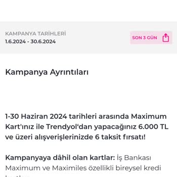 Trendyol Taksit Sayısı 3 Yapıyor Ama İş Bankası Trendyol İçin 6 Taksit