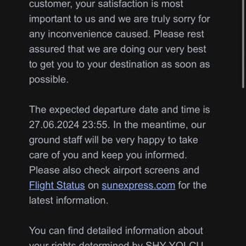 Sunexpress İle 10 Saatlik Rötar Ve İlgisizlik Mağduriyeti