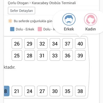 Kamil Koç Ve Obilet Oturma Düzeni
