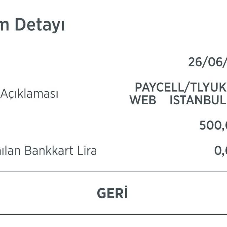 Paycell Para İadesi Yapılması
