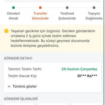 Trendyol Express 5 Gündür Gelemeyen Ürünlerim