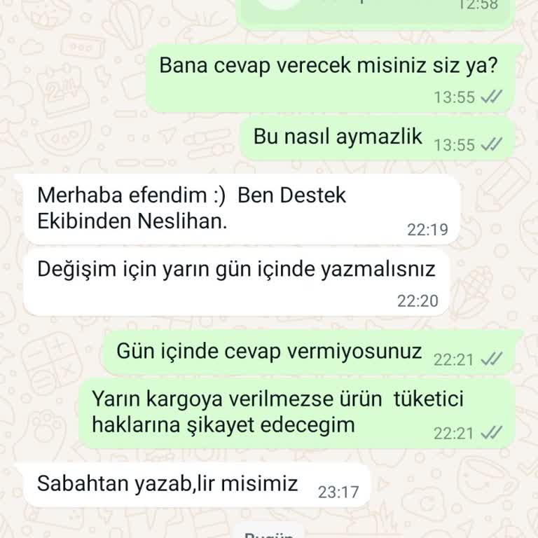 Elif Özbey Butik İade Dönüşü Yapmıyor