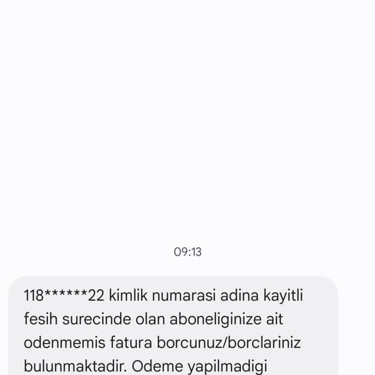 Türk Telekom Gönderilen SMS'ler Bildirimi