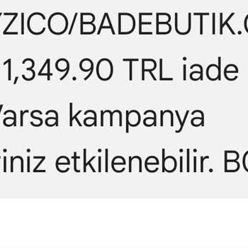 Bade Butik Taksitli İadede Eksik Ücret Yatırdı