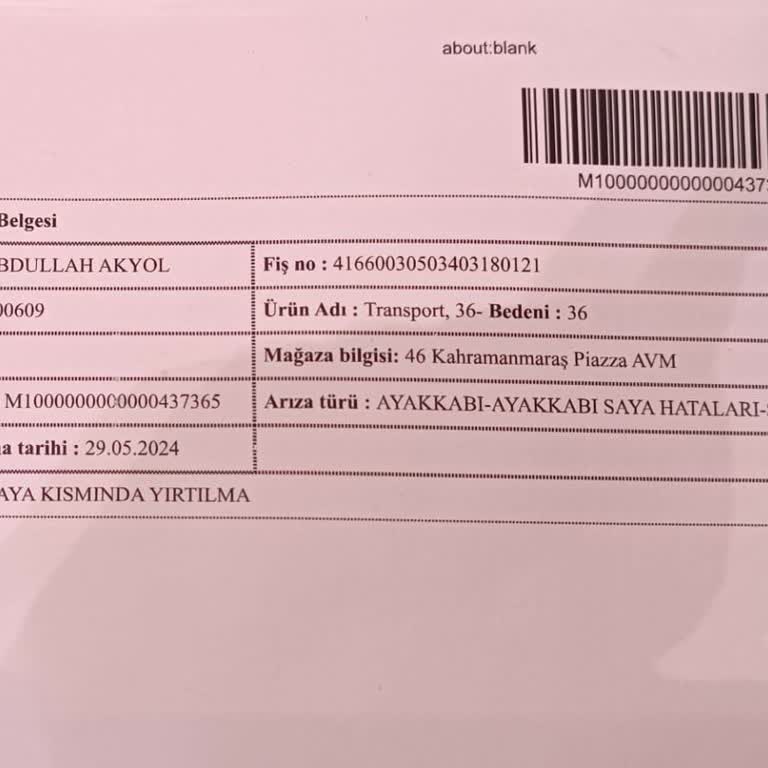 FLO Mağazacılık A. Ş. Ayakkabı Aldığıma Pişmanım