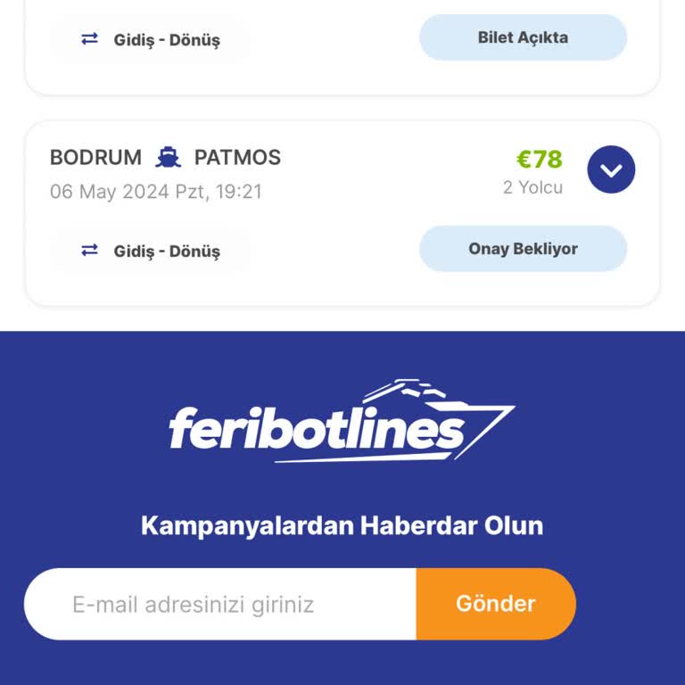 Feribotlines A Ulaşamıyoruz. 2ay Önce Bilet Aldım Ancak Hala Dönüş Yok