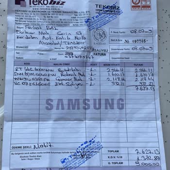 Samsung Ek Garanti Belgesi