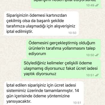 Zara Ödemesini Yapmış Olduğum Ürünleri İptal Etti