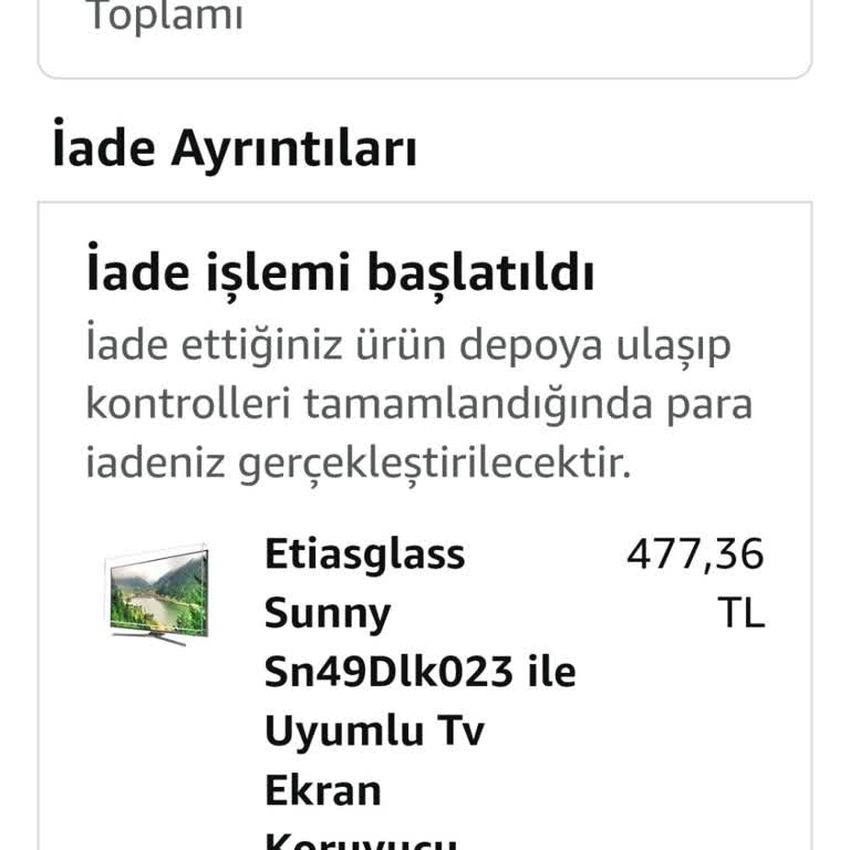 Amazon TV Ekran Koruyucu Kırık Geldi